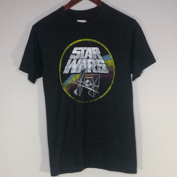 Star Wars Men's Retro Shirt Small Gray Graphic